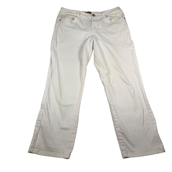 Nine West Denim - Nine West Vintage America Collection White Boho Straight Leg Jeans Size 8/29
